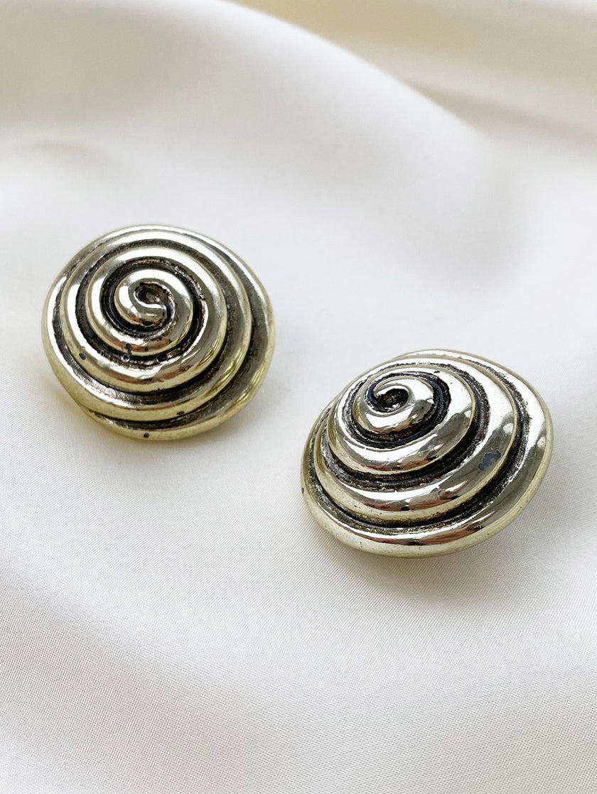 Grote spiraal clip oorbellen