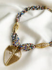 Kralenketting met gouden hart