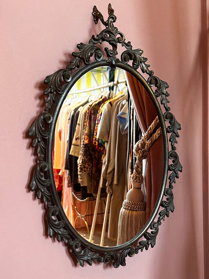 Barok messing wandspiegel
