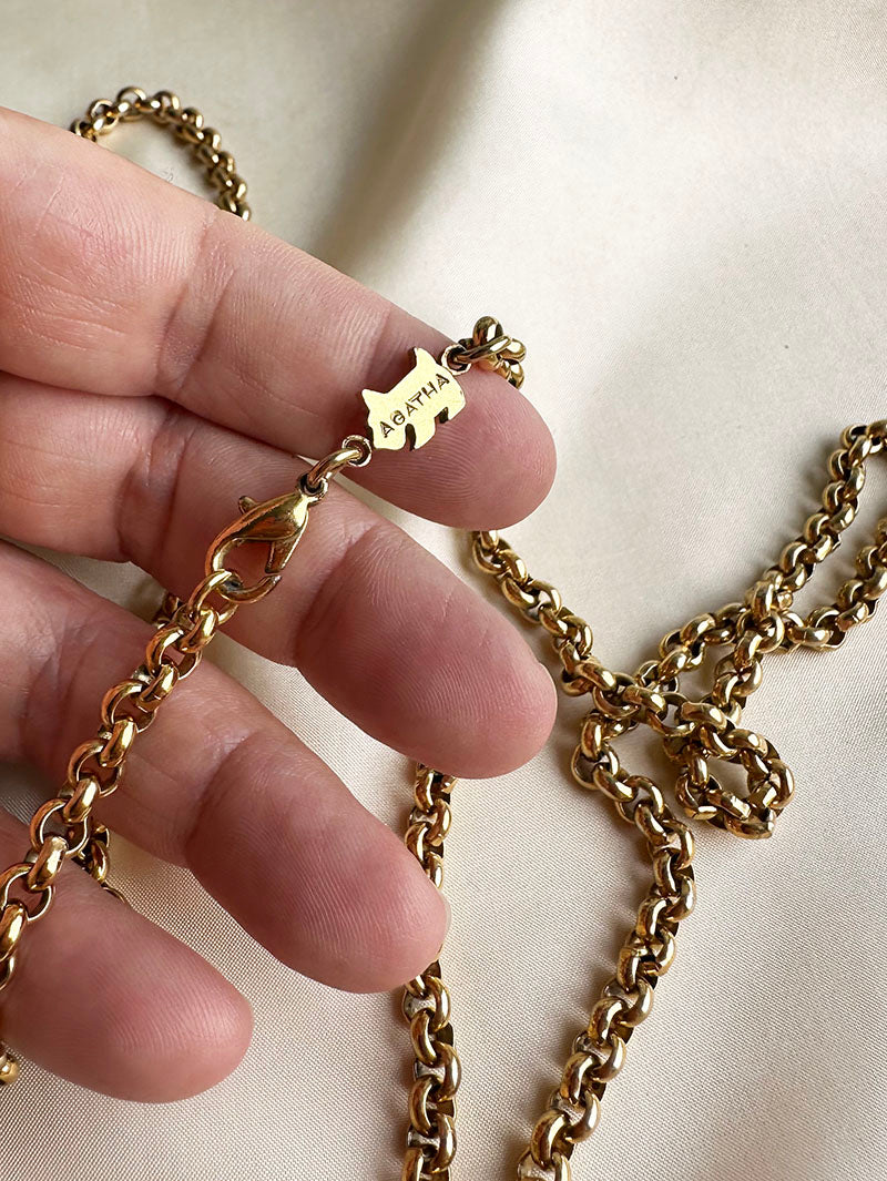 Vergulde designer medaillon ketting