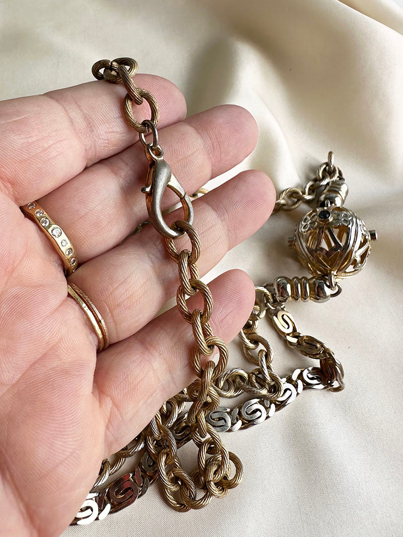 Lange ketting met grote kralen