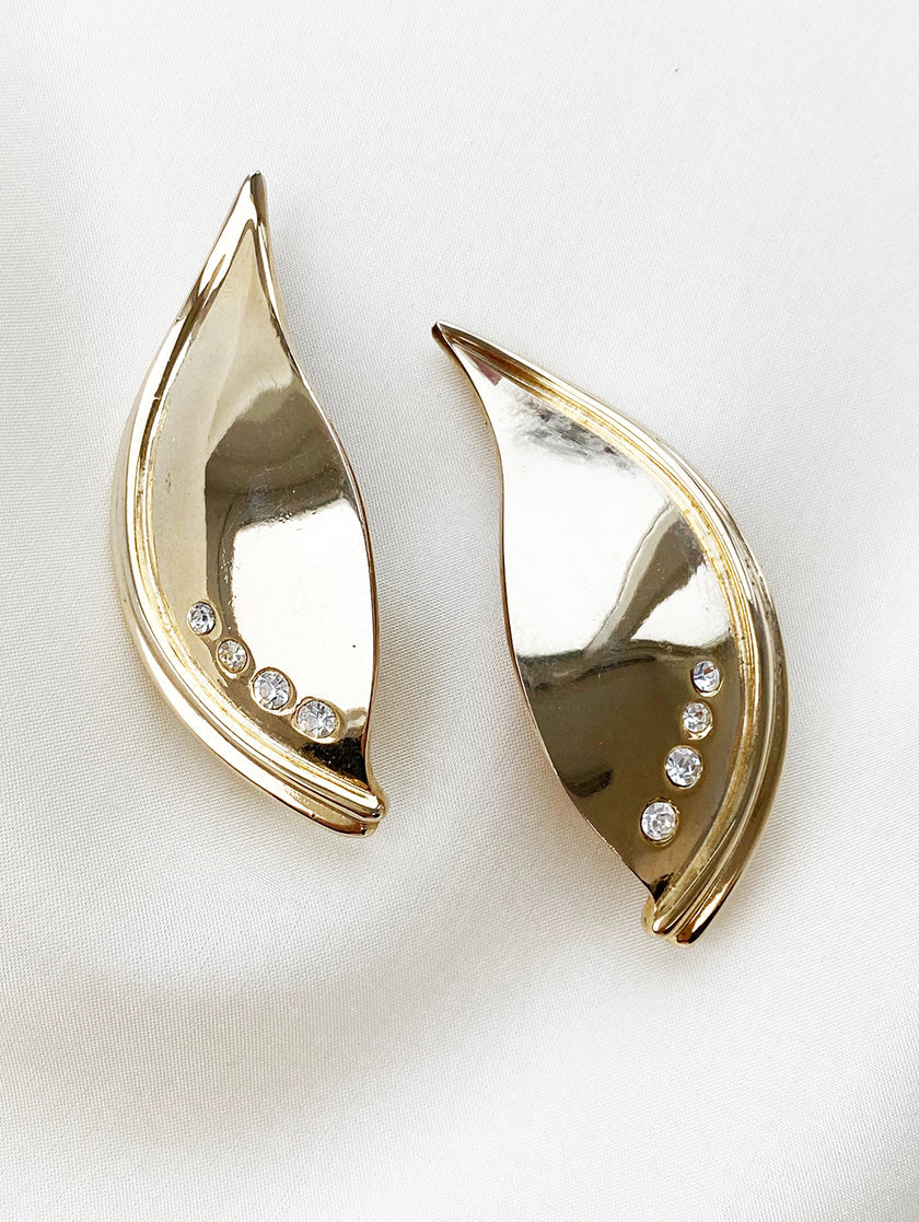 Statement clip oorbellen