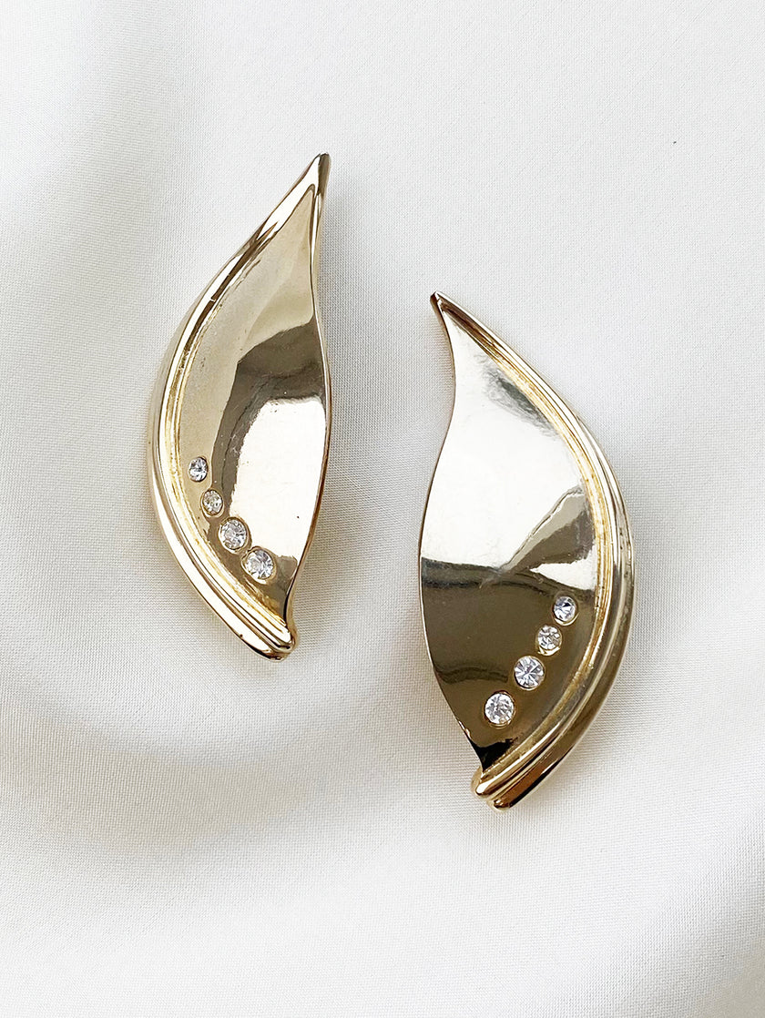 Statement clip oorbellen