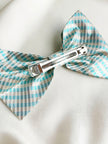 Lurex ruiten strik haarclip