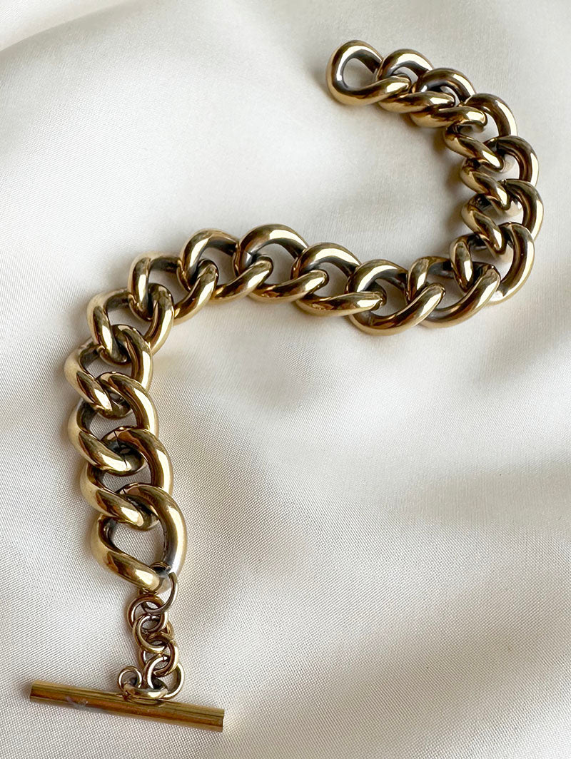 Gouden schakelarmband