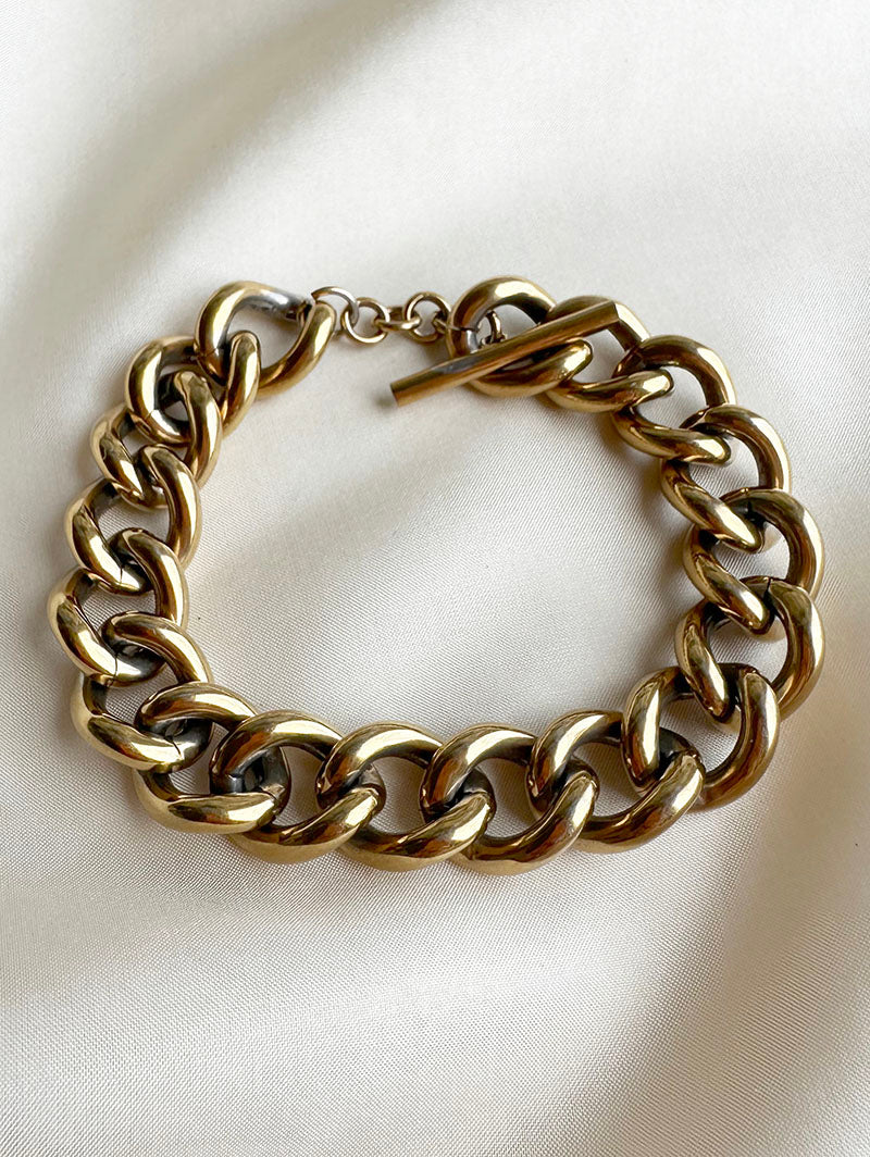 Gouden schakelarmband