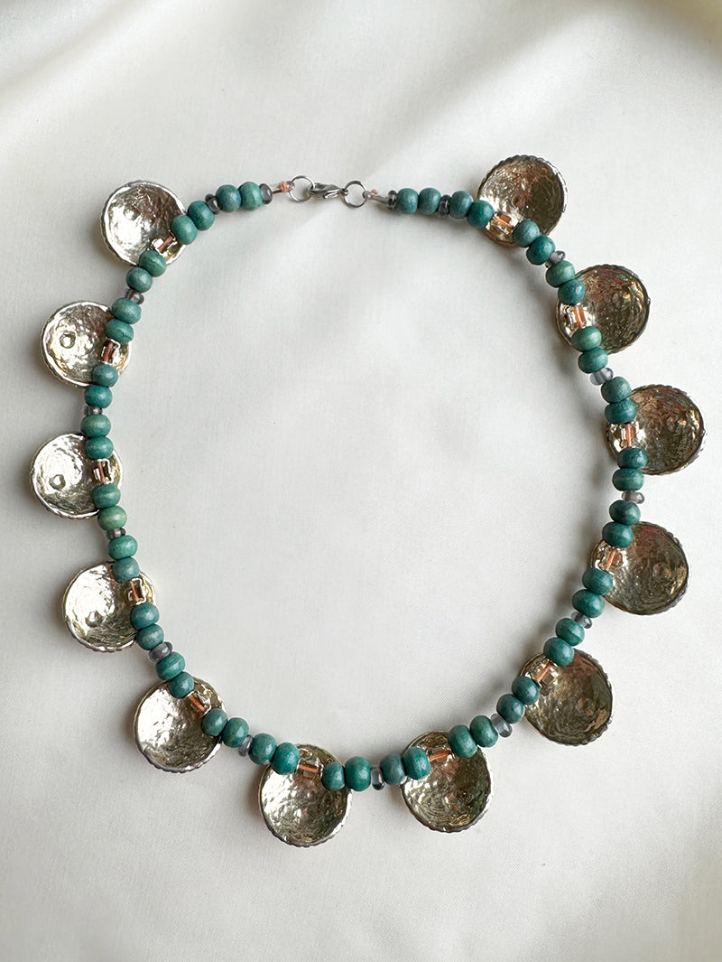 Goud/groene fantasie ketting