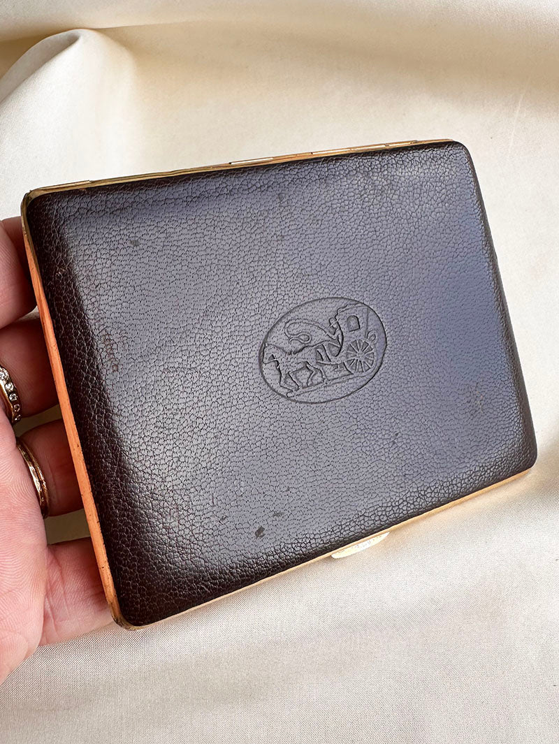 Bruine leren sigarettencase
