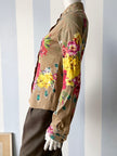 Floral & juwelen designer blouse
