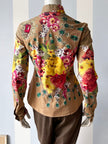 Floral & juwelen designer blouse