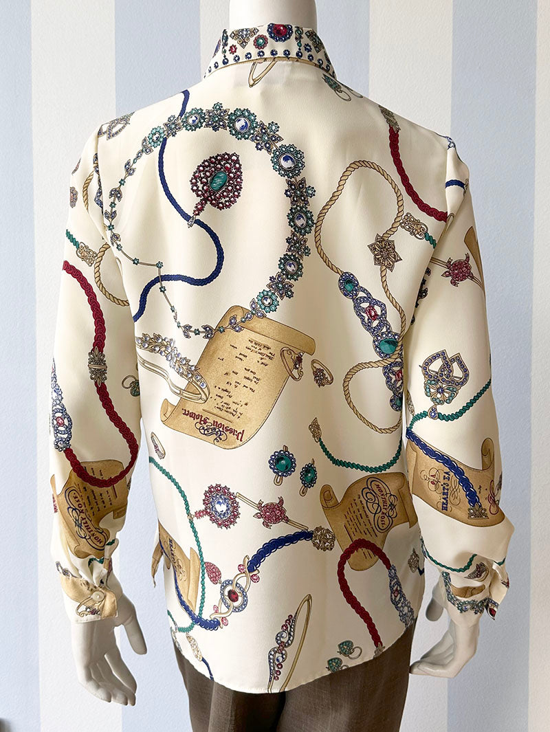 Blouse met juwelendessin
