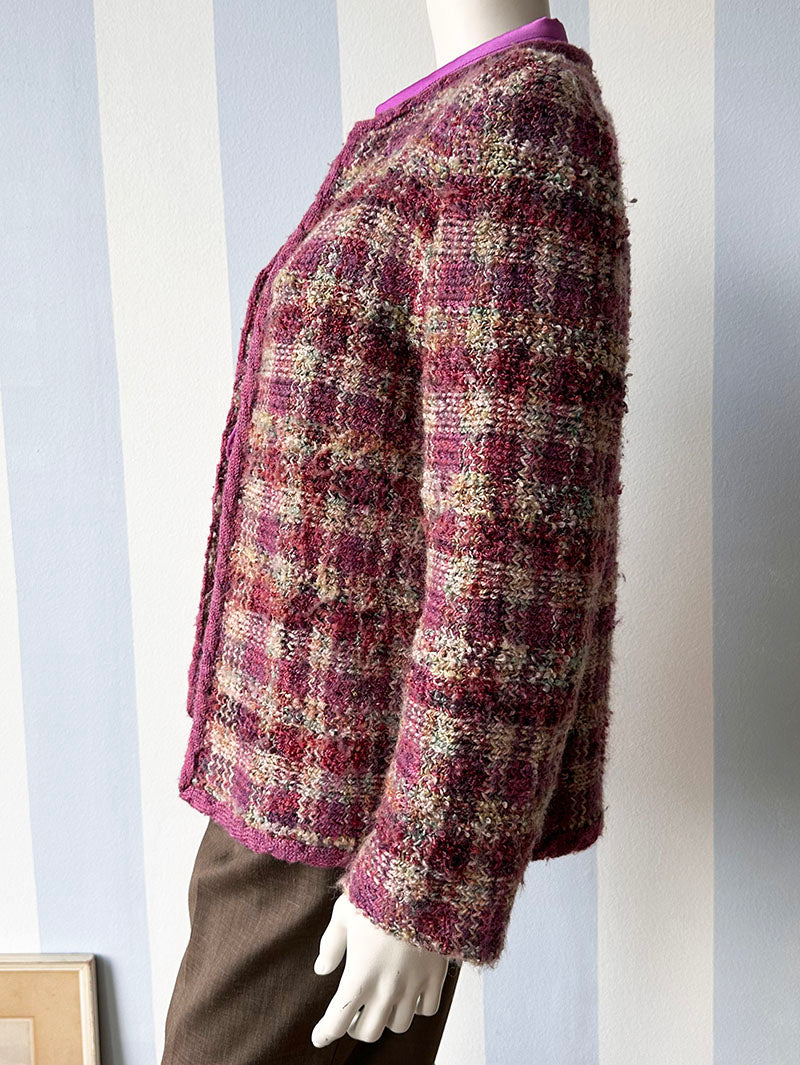 Oud-roze bouclé jasje