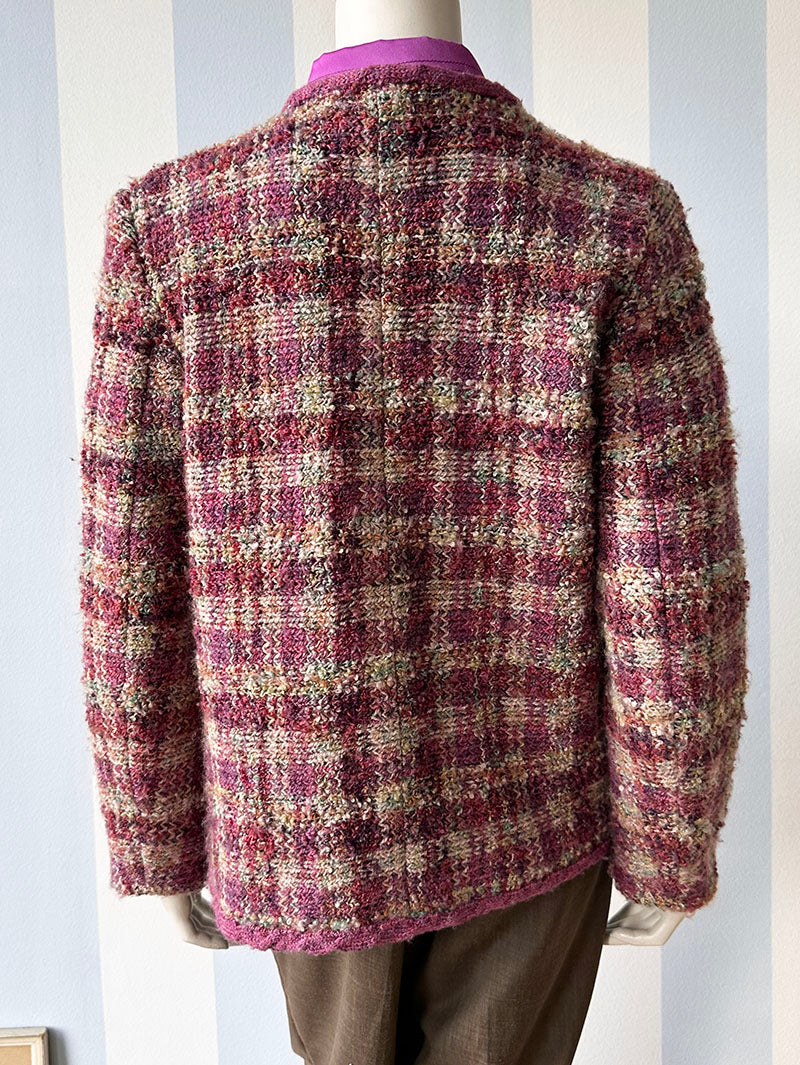 Oud-roze bouclé jasje