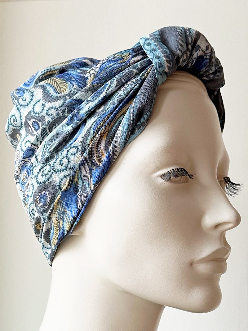 Bonbons grijze paisley turban