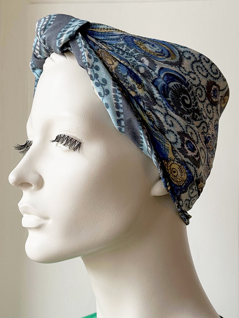 Bonbons grijze paisley turban