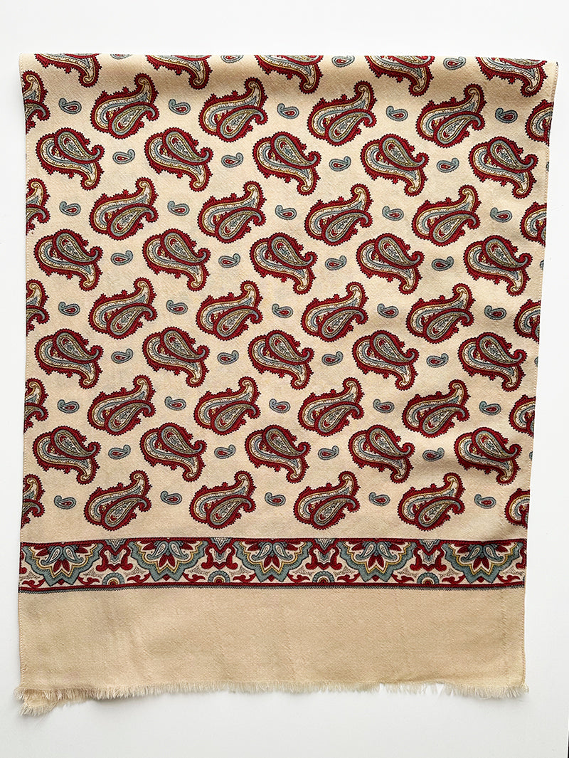 Wollen paisley sjaal