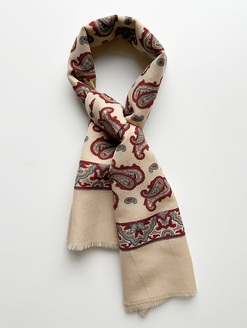 Wollen paisley sjaal