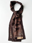 70s bruine zijden sjaal
