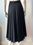 Donkergrijze wollen plooirok