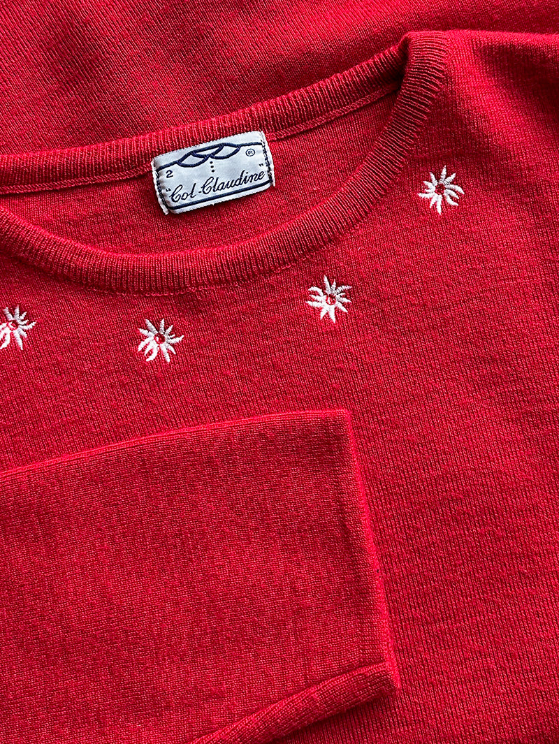 Rode merinowollen trui