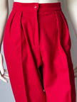 Vintage rode wollen pantalon