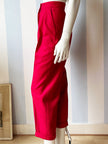 Vintage rode wollen pantalon