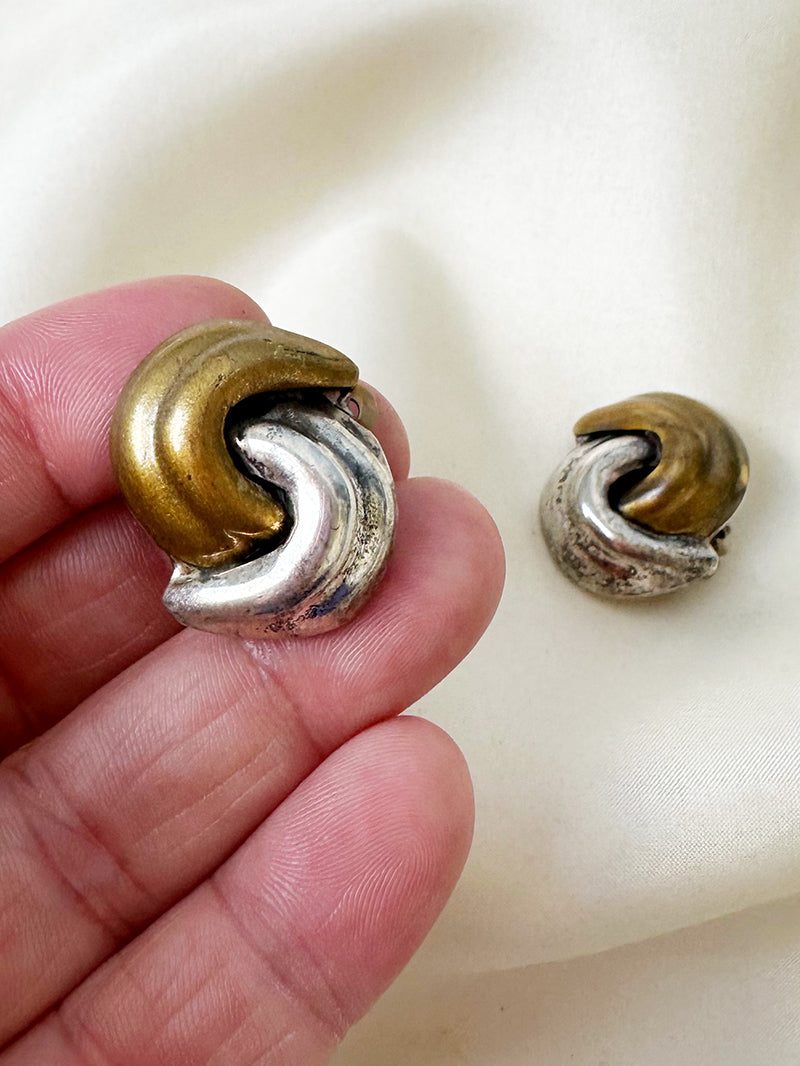 Zilveren clip oorbellen