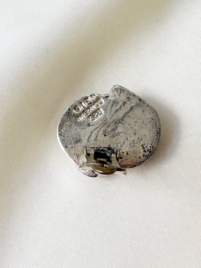 Zilveren clip oorbellen