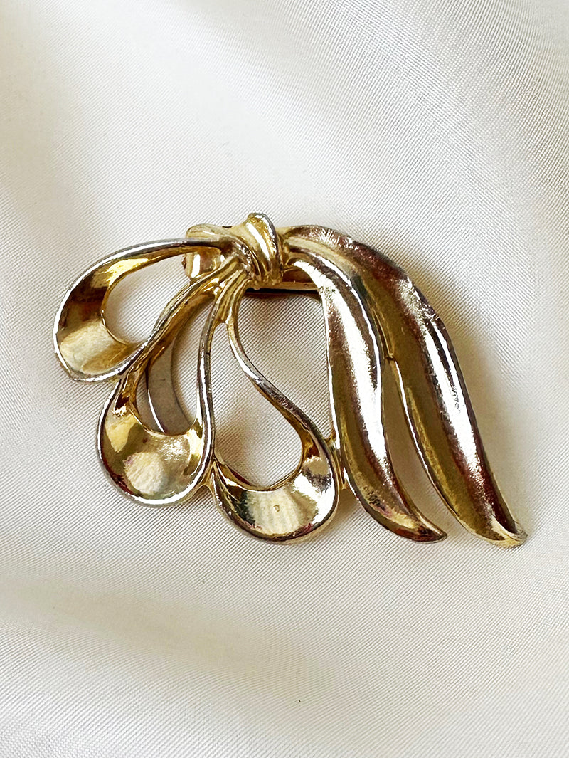 Gouden strik sjaalclip