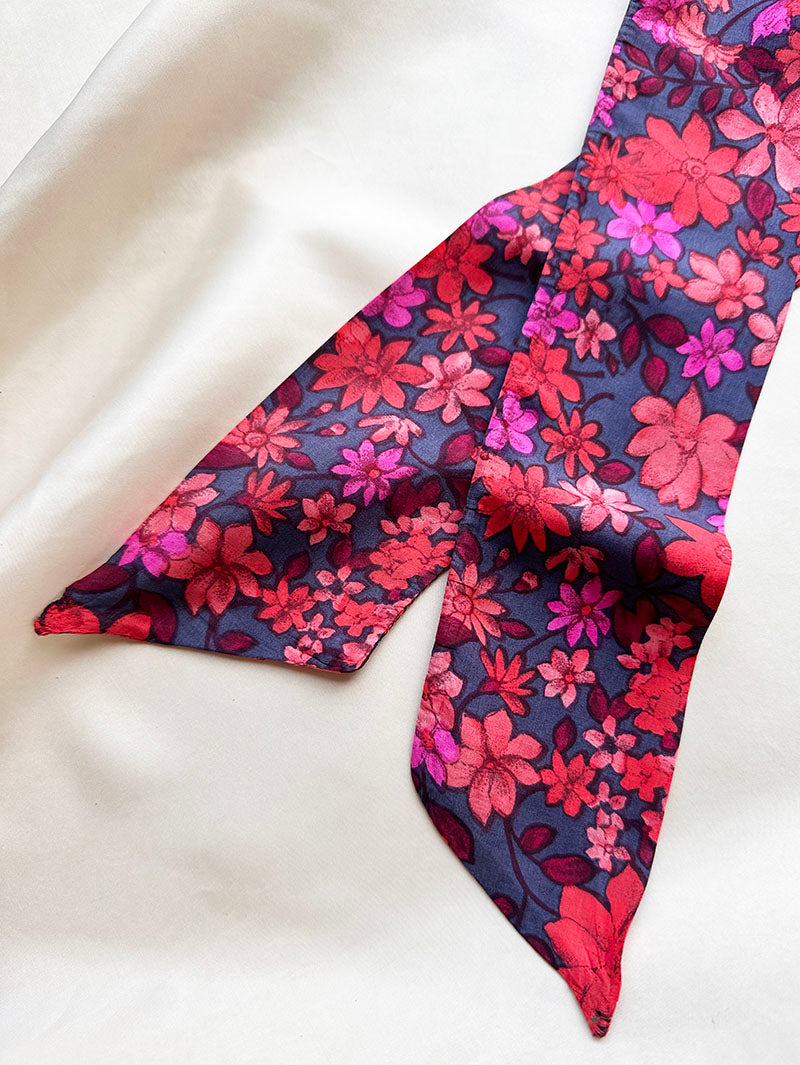 Floral zijden twilly