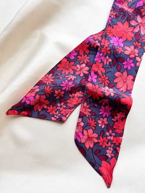 Floral zijden twilly