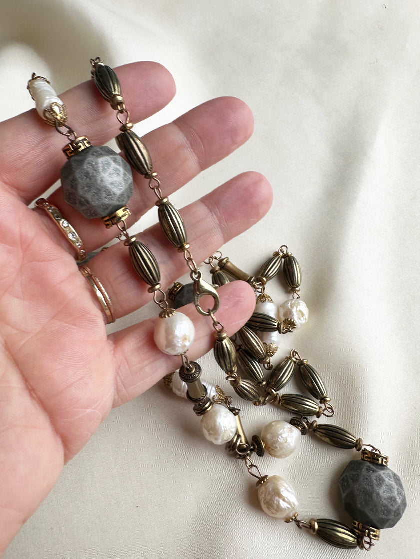 Lange ketting met parels