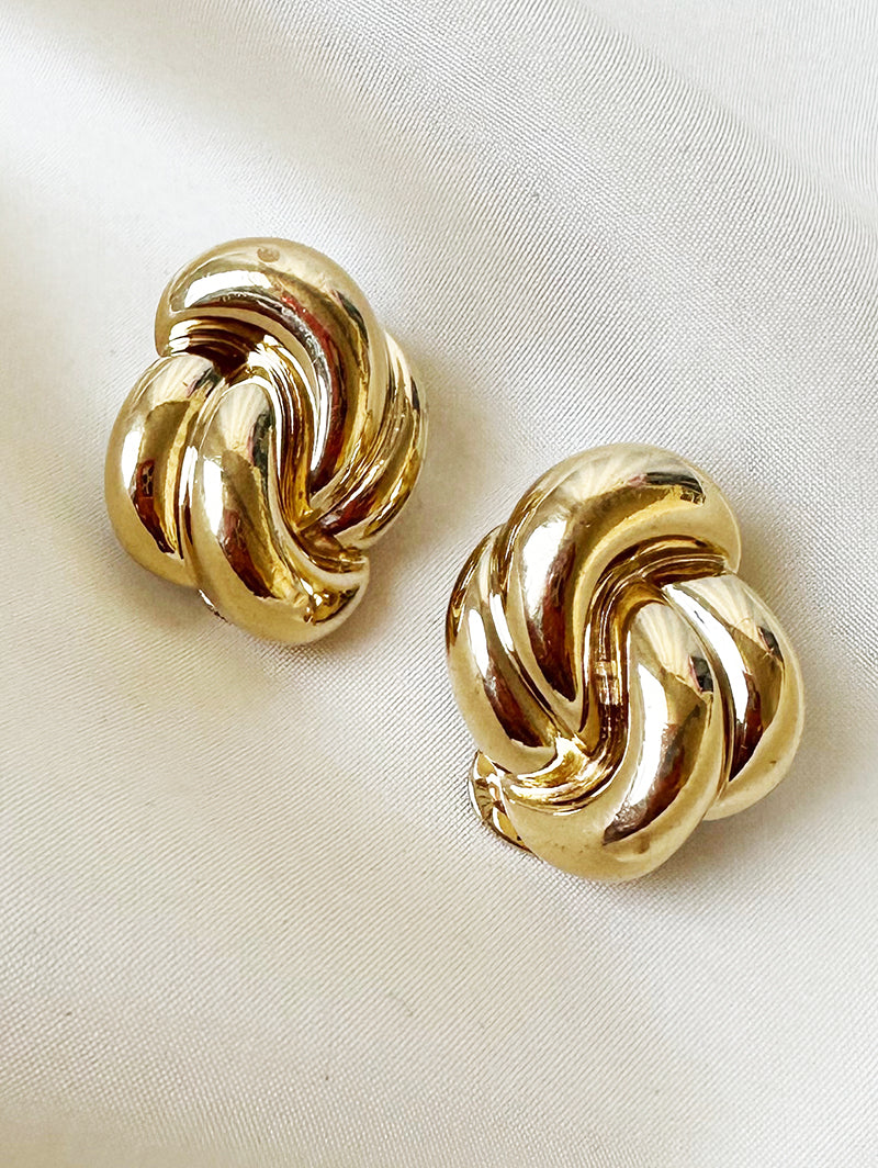 Vergulde designer oorbellen