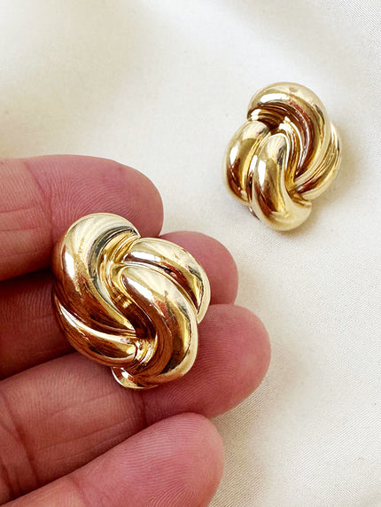 Vergulde designer oorbellen