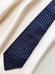 Vintage zijden polkadot stropdas