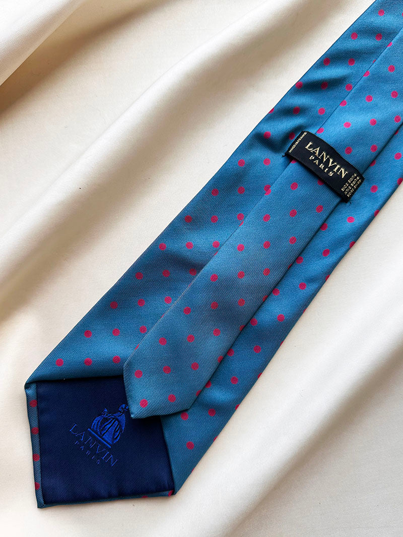 Zijden polkadot designer stropdas