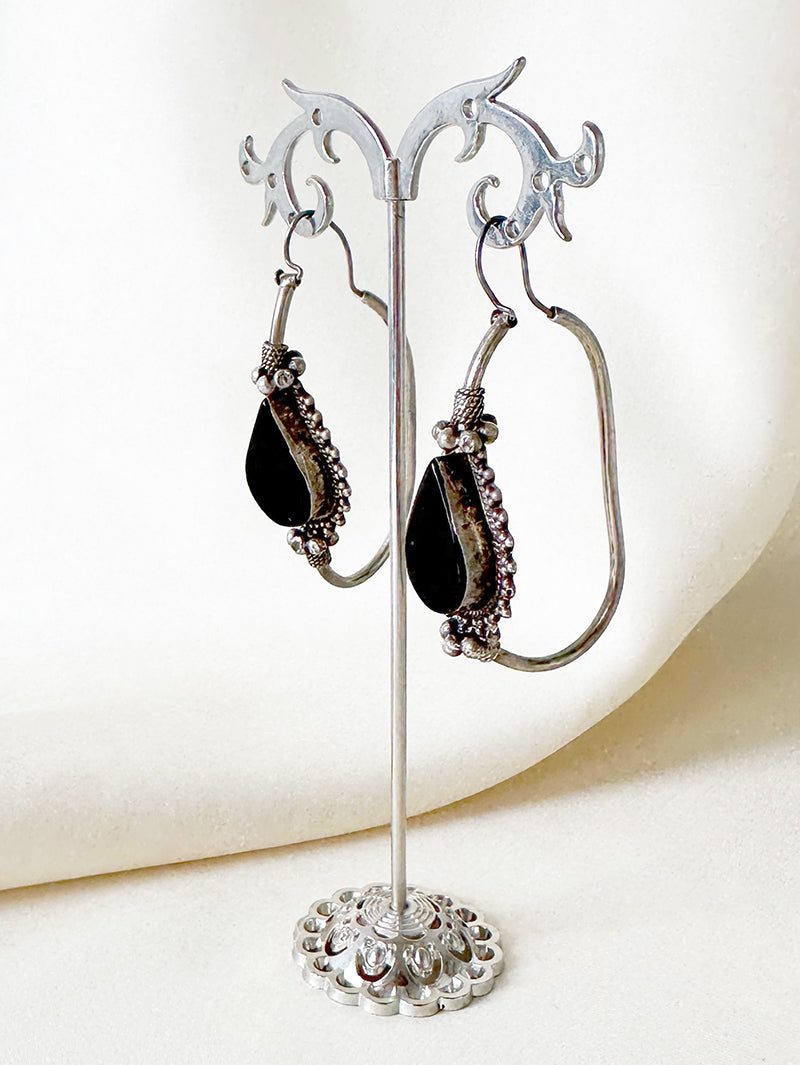 Grote zilveren oorhangers