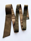 Bruine suede leren stropdas