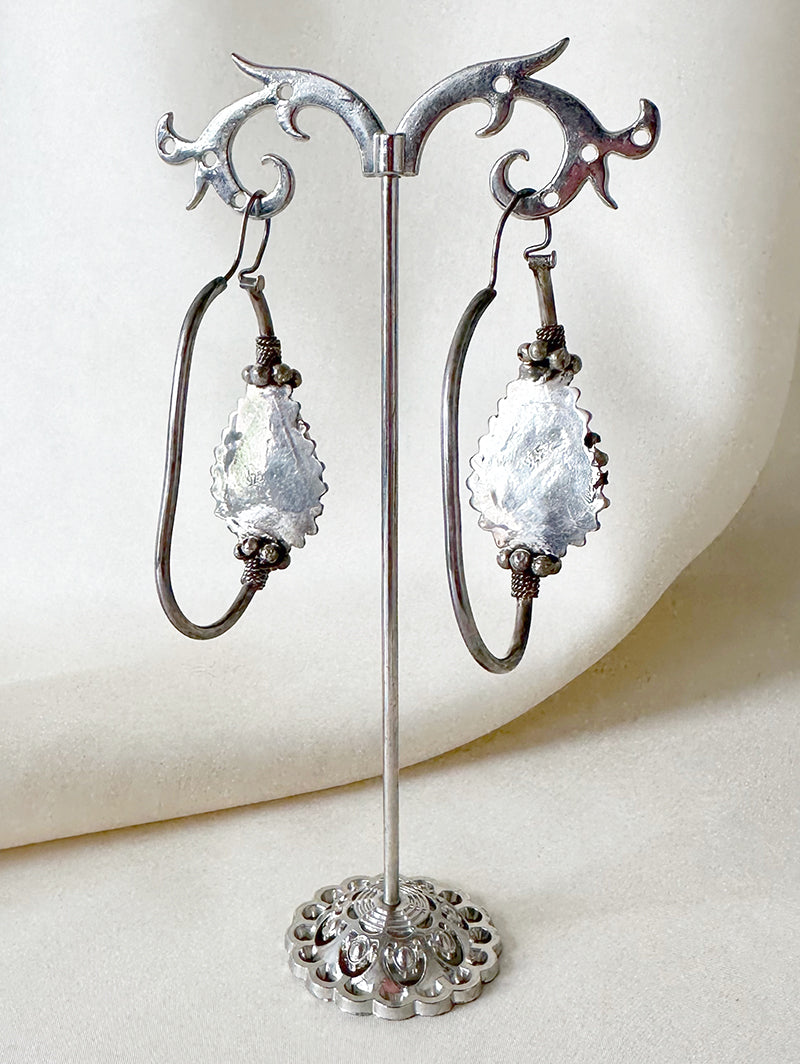 Grote zilveren oorhangers