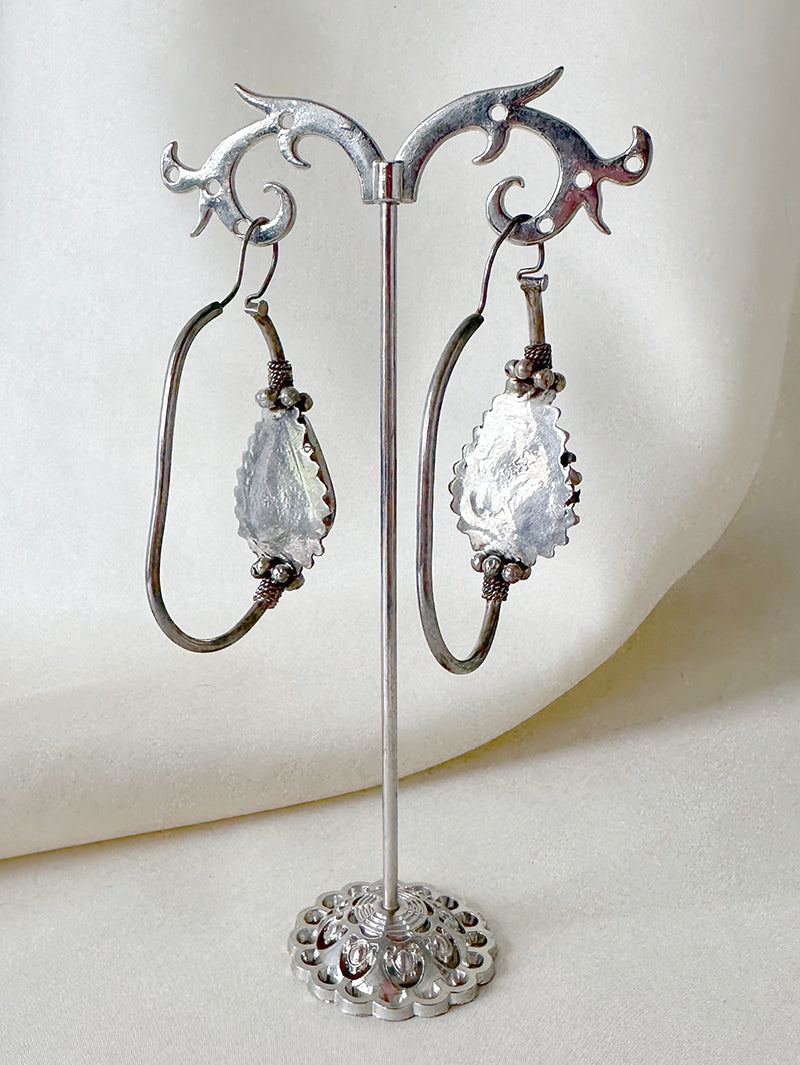 Grote zilveren oorhangers