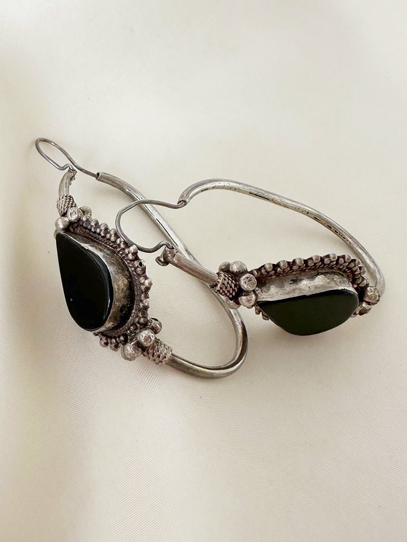 Grote zilveren oorhangers