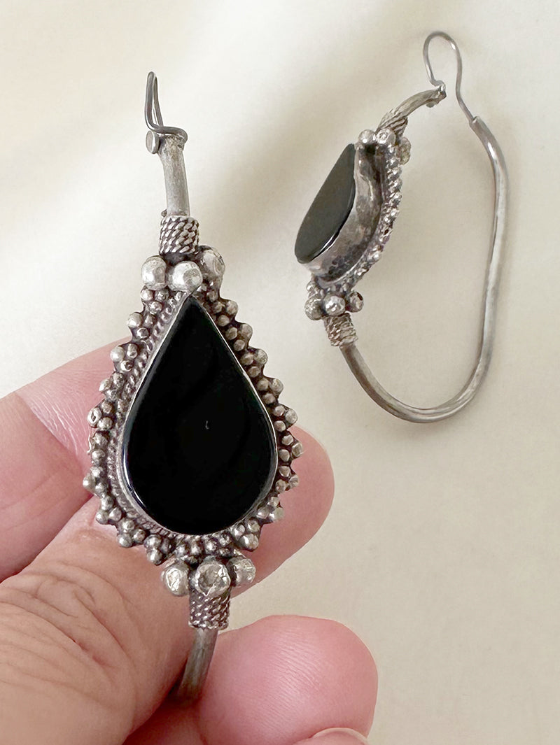 Grote zilveren oorhangers