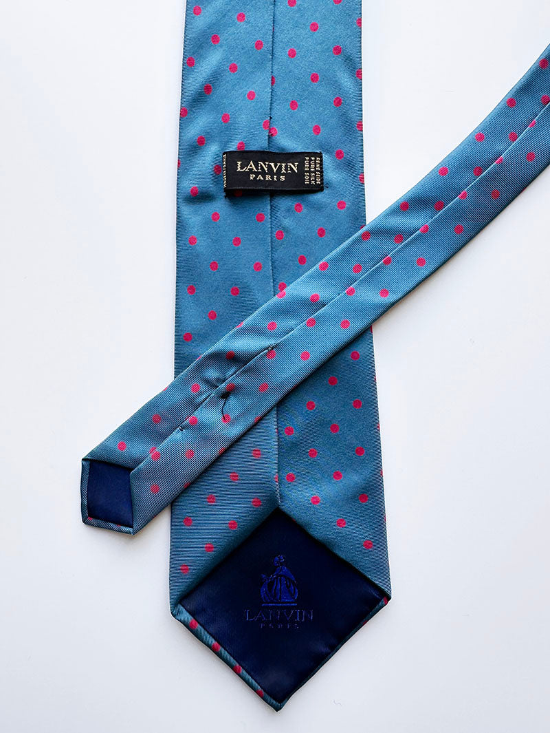 Zijden polkadot designer stropdas