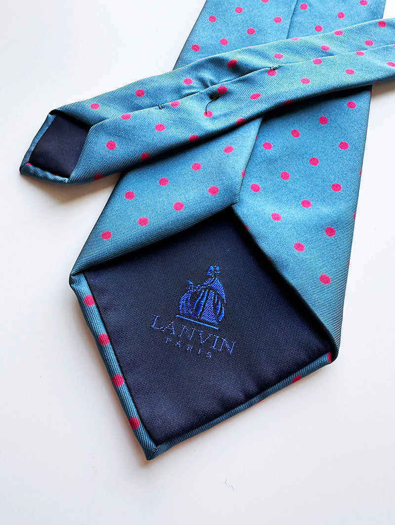 Zijden polkadot designer stropdas