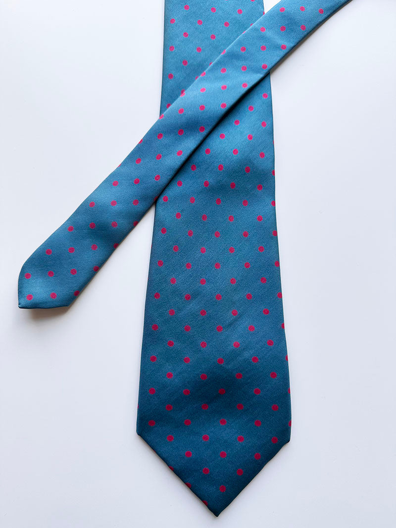 Zijden polkadot designer stropdas