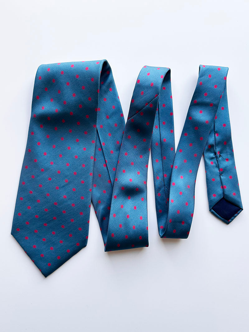 Zijden polkadot designer stropdas