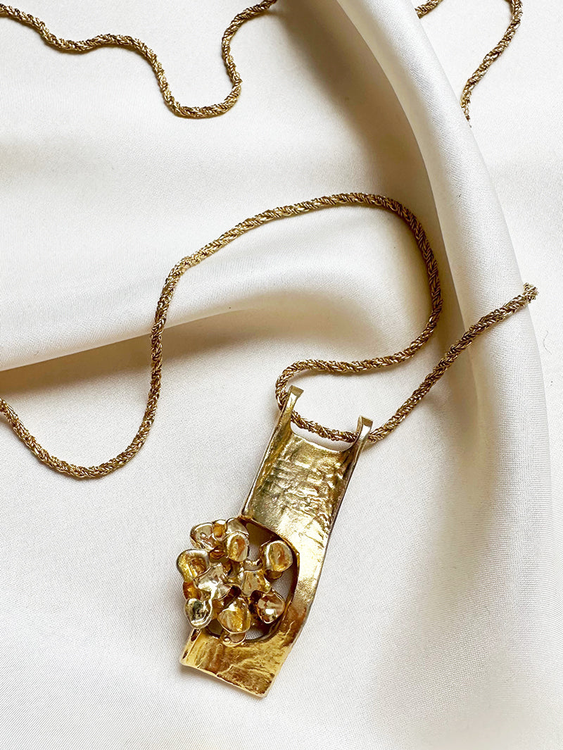 Modernistische vergulde ketting