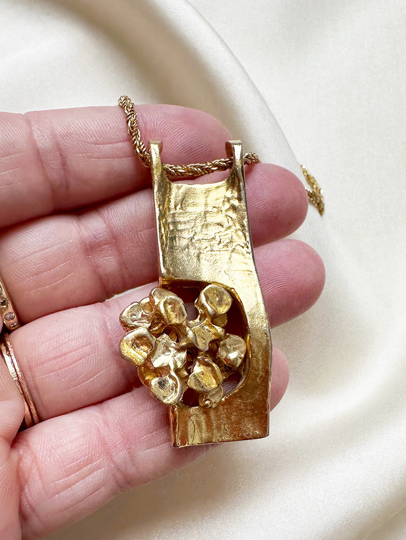 Modernistische vergulde ketting