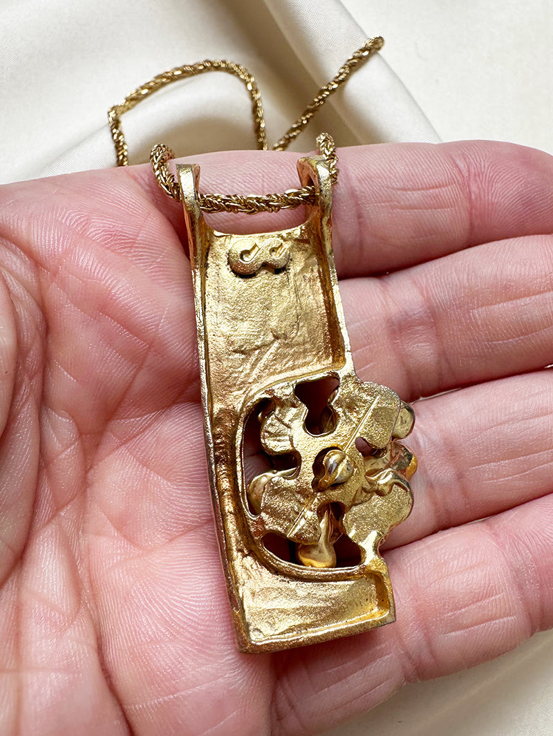 Modernistische vergulde ketting