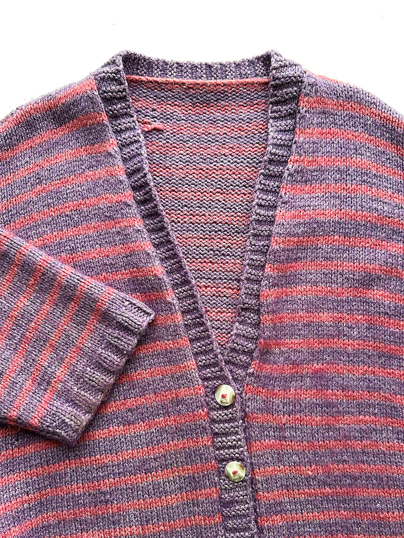 Paars & roze gebreid vest